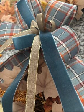 Fall Bow Decorative Autumn Wreath Perfect DIY Handmade Simpler Thymes Final Sale